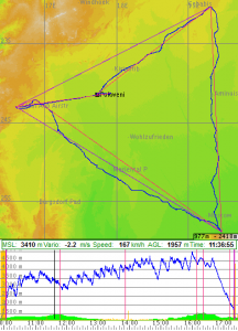 erneuter 1000km-Streckenflug in Namibia